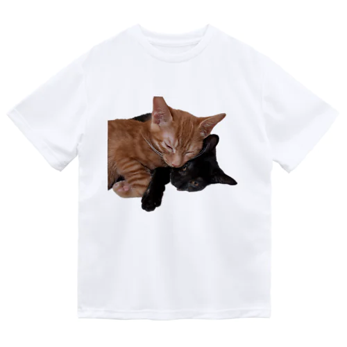 仲良しお昼寝猫 ドライTシャツ