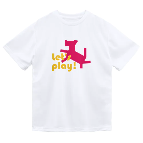 シルエットドッグ_Let’s play! ドライTシャツ