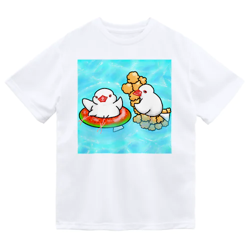 ぷかぷか水遊び文鳥ず ドライTシャツ