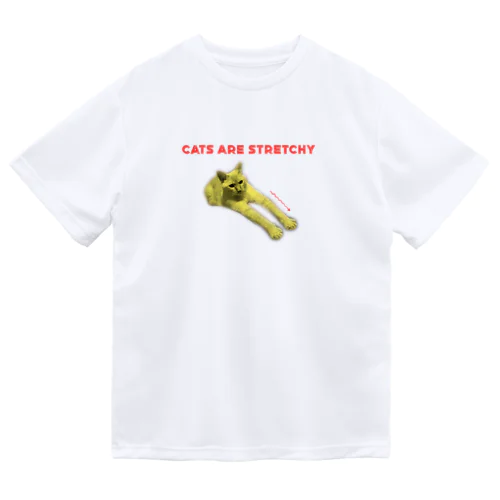 猫は伸びる Dry T-Shirt