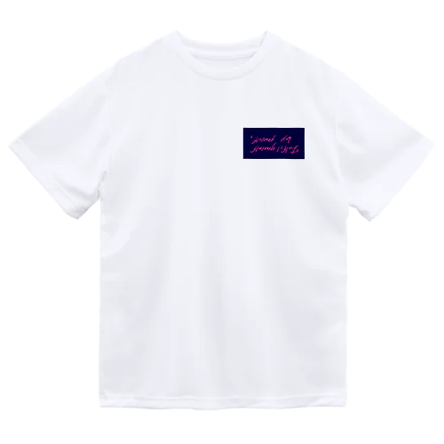 じぶんの機嫌はじぶんでね　navy ドライTシャツ