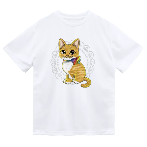 レインボーリボンにゃんこ ドライTシャツ