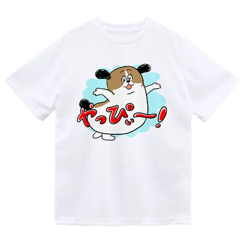 もじゃまるやっぴぃー！　水色 ドライTシャツ