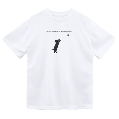 バスケットボール選手(黒ねこ) 1 ドライTシャツ