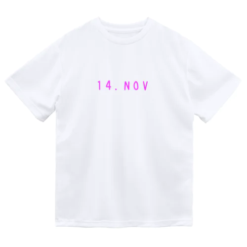 バースデー［14.NOV］ピンク ドライTシャツ