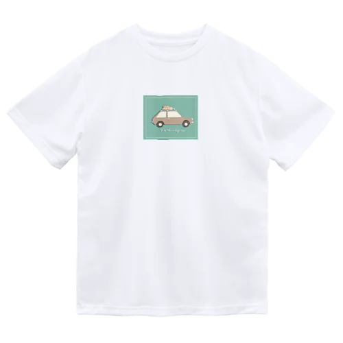 ヴィンテージカー(ターコイズ) ドライTシャツ