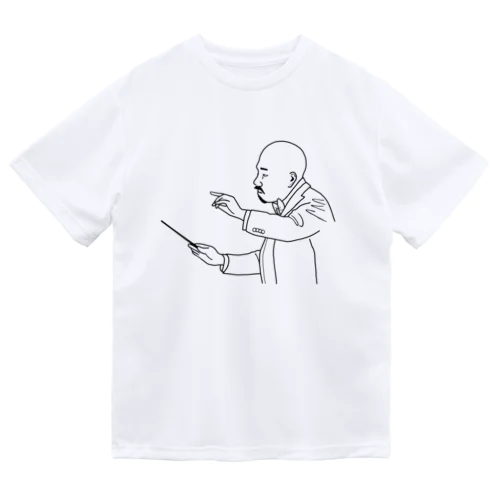 指揮『正岡子規』線画 ドライTシャツ