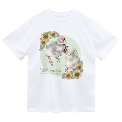 【No.1】I LOVE JAVA SPARROW（ごま塩柄） Dry T-Shirt