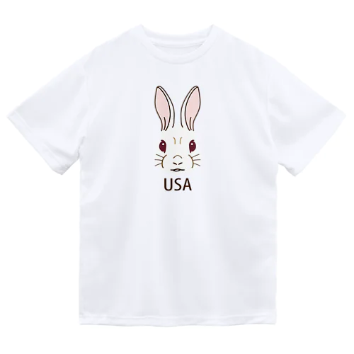 うさぎ(Rabbit)・ラビット・ウサギ年・ウサギ顔・2023年干支・卯年・イラスト・絵・デザイン・Tシャツ・グッズ・かわいい・オリジナル(C) ドライTシャツ