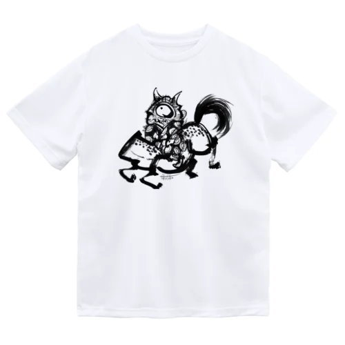 水墨画「夜行さん」 ドライTシャツ