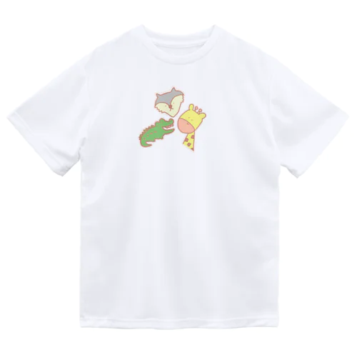 わに おおかみ きりん ドライTシャツ