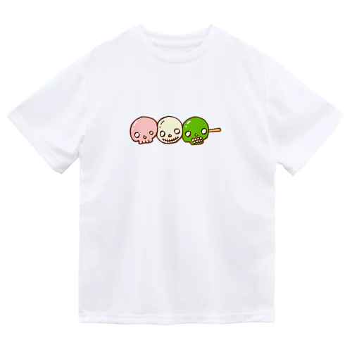 ドクロ風味な三色団子 ドライTシャツ