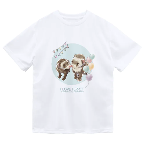 【No.16】I LOVE FERRET ドライTシャツ