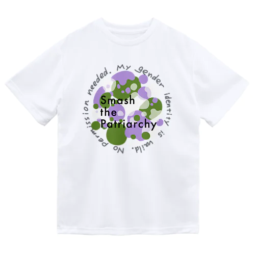 smash the patriarchy! ジェンダークィアフラッグカラー Dry T-Shirt