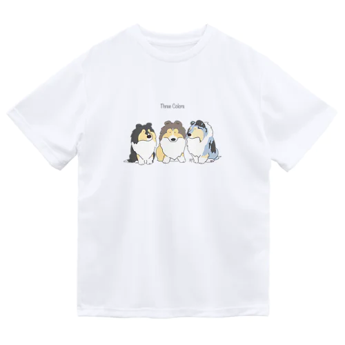 3色のシェルティ ドライTシャツ