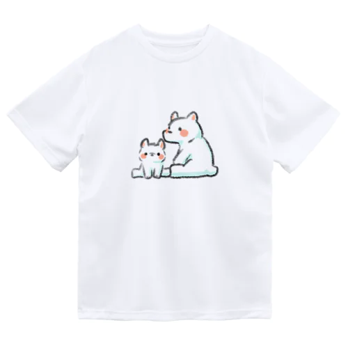 ふわふわシロクマ親子 Dry T-Shirt