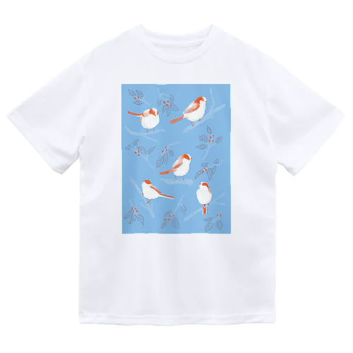 野鳥観察_エナガ ドライTシャツ