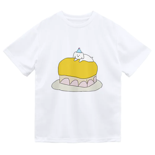 Lovely puppy cake ドライTシャツ