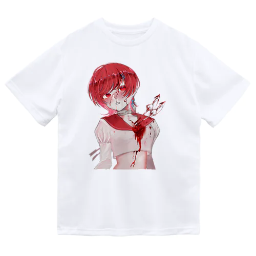 ぶっ刺されレッドちゃん ドライTシャツ