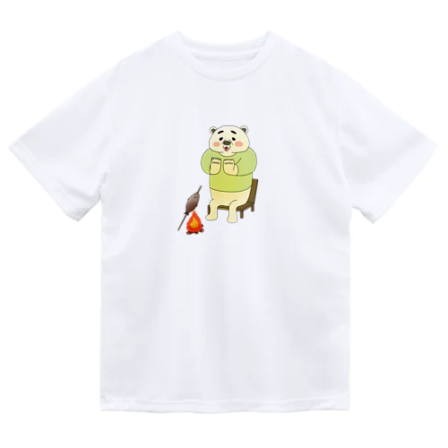 暖まる白熊 ドライTシャツ