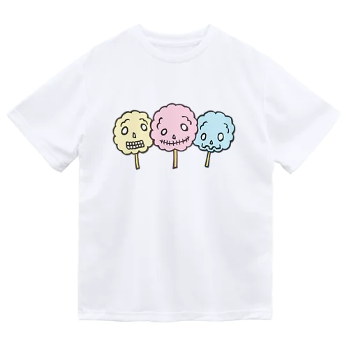 ドクロ風味な綿菓子 ドライTシャツ