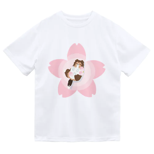 シェルティ×桜 Dry T-Shirt