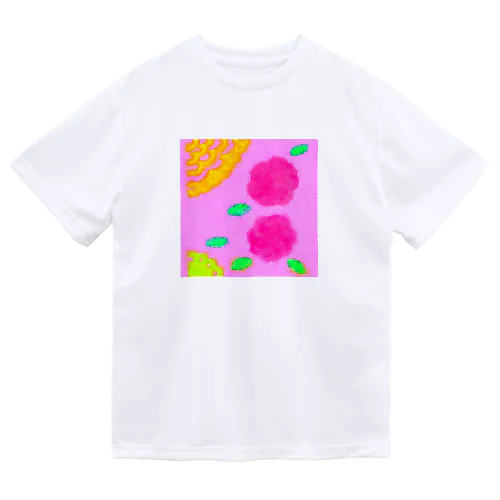 ピンクとお花 Dry T-Shirt