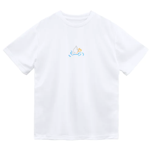 うっすら水浴びアヒル ドライTシャツ