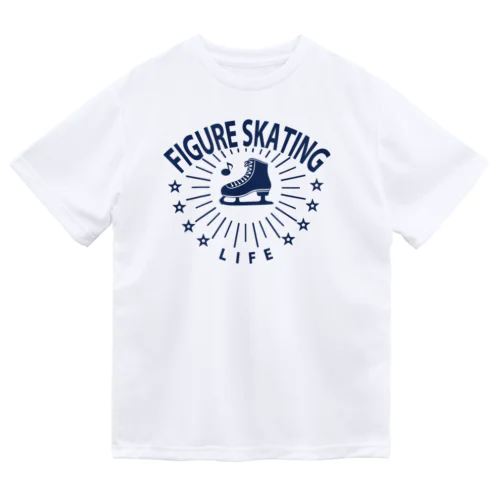 フィギュアスケート・星・figure skating・グッズ・デザイン・フィギアスケート・#Tシャツ・ステップ・スピン・ジャンプ・スケート靴イラスト・技・男子・女子・かっこいい・かわいい・アイスダンス Dry T-Shirt