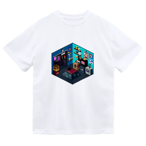 VA-11 Hall-A ジルの部屋風なピクセルルームTシャツ【白】 Dry T-Shirt