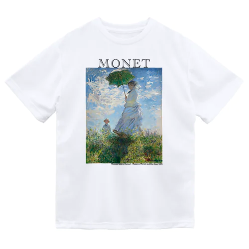 モネ　散歩、日傘をさす女性　Monet ドライTシャツ