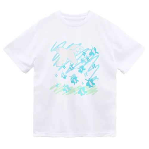 とりとちょうちょ Dry T-Shirt