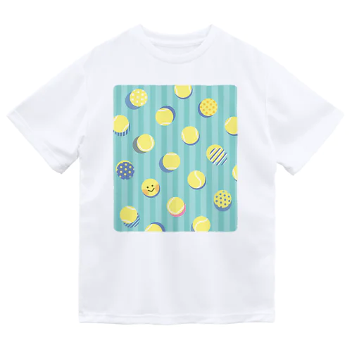 テニス用Tシャツ☆ボール柄グリーン Dry T-Shirt