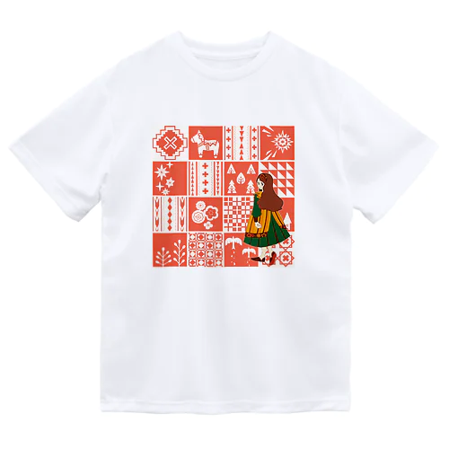 patchwork GIRL ドライTシャツ