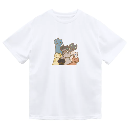 にゃんこ大集合 ドライTシャツ