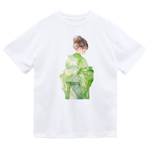 緑の着物の女性 Dry T-Shirt