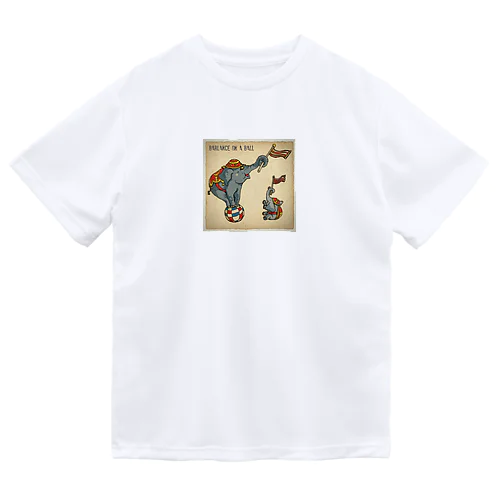 玉乗りゾウさん Dry T-Shirt