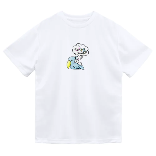 おひるねハシビロコウ&うさぎ Dry T-Shirt