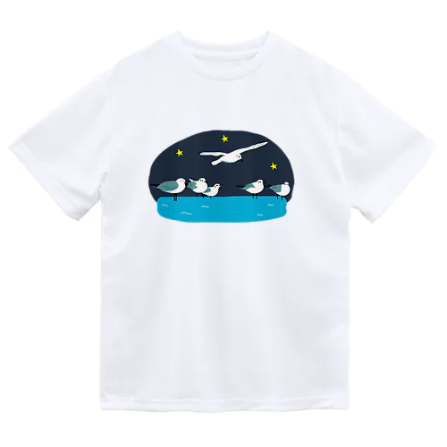 夜のユリカモメ Dry T-Shirt