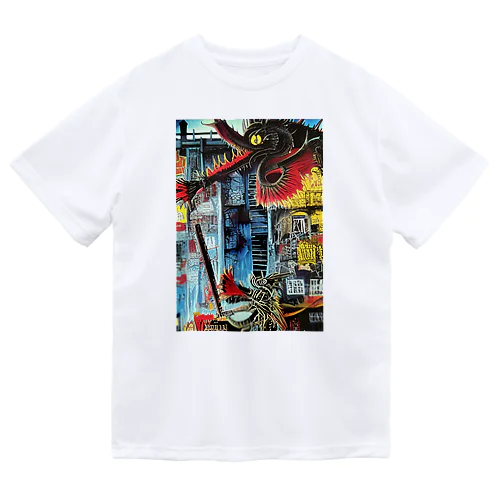 バスキアの絵画風イラスト ドライTシャツ