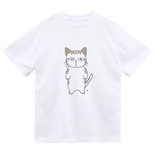 無愛想なサバトラ猫くん ドライTシャツ