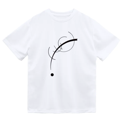 カンディンスキー "Free Curve to the Point: Accompanying Sound of Geometric Curves" Dry T-Shirt