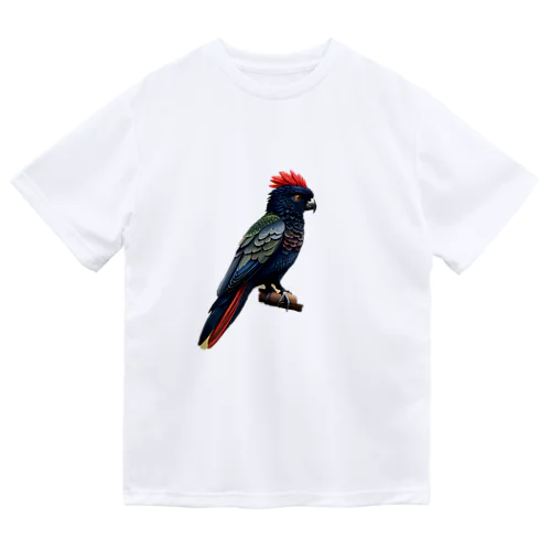 アカオクロオウム（Red-tailed Black-Cockatoo） ドライTシャツ