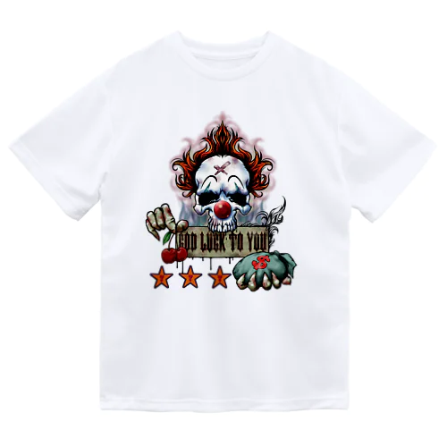 ゾンビピエロ🤡GOD LUCK💀 ドライTシャツ