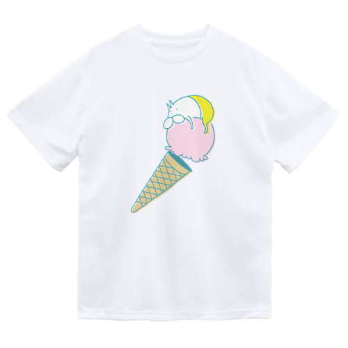 ねこタイツとストロベリーアイス Dry T-Shirt