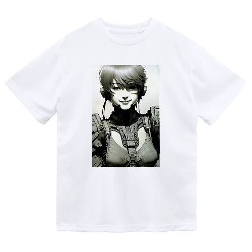 Cyber android girl iron gene series L109-C ドライTシャツ