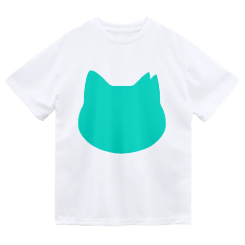 さくら猫シルエット/ターコイズ ドライTシャツ