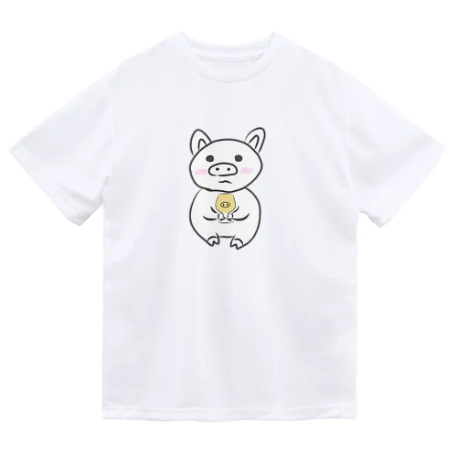 乾杯待ちのぶた　カラーver. ドライTシャツ