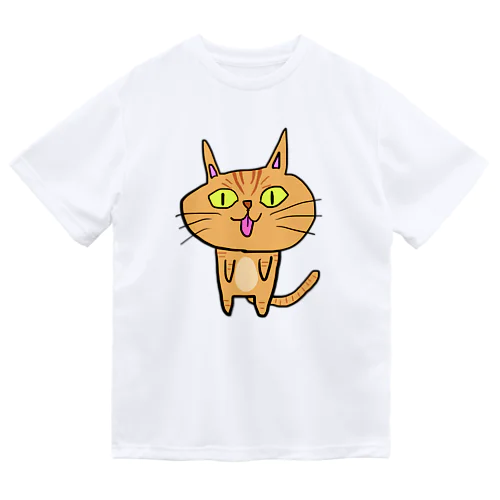 スタンディング猫 ドライTシャツ