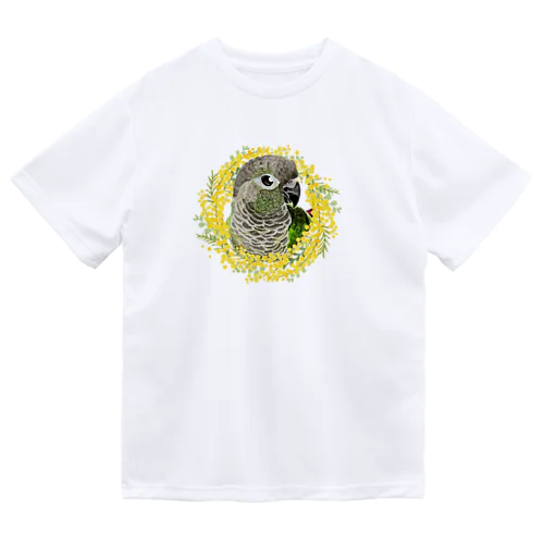 038 ウロコインコノーマル ミモザのリース Dry T-Shirt